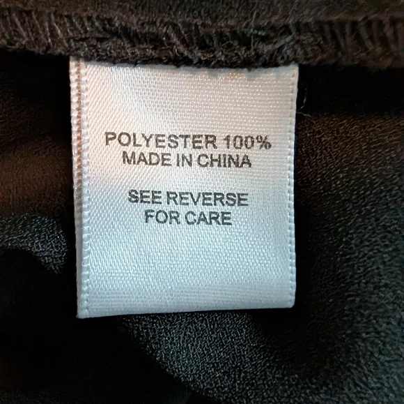 Charlotte Russe Black Beaded Shoulder Dress Long Sheer Sleeve Wrap Elastic Waist - Picture 7 of 7